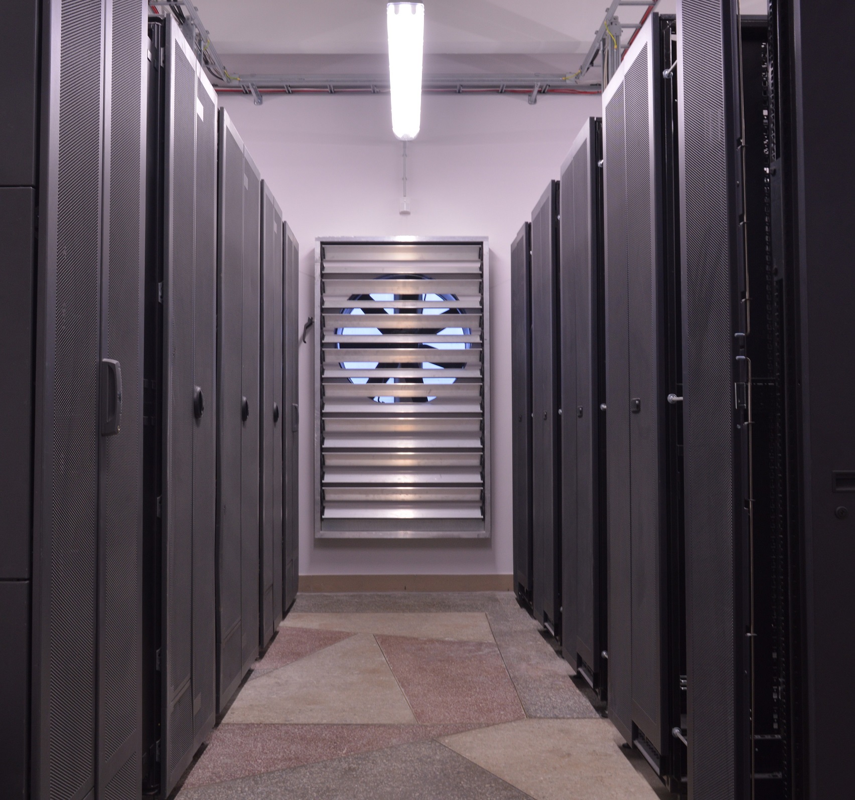 A conventional data-center aisle